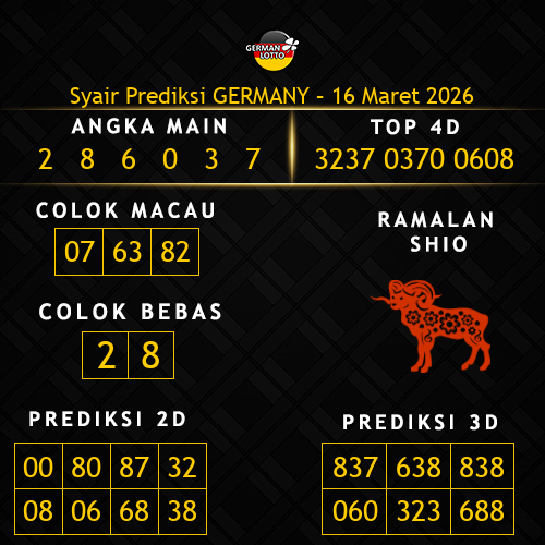 Prediksi Germany Hari Ini 16-maret-2026