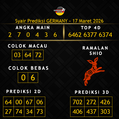 Prediksi Germany Hari Ini 17-maret-2026