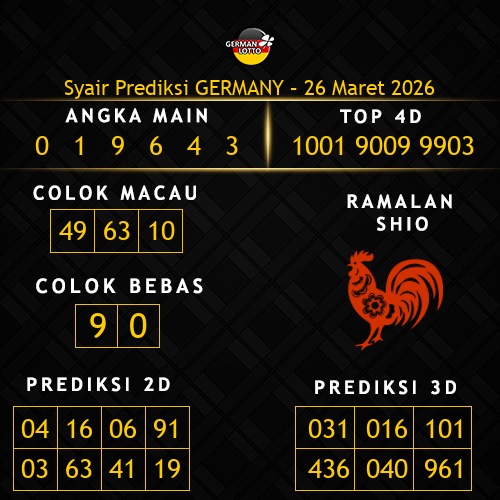 Prediksi Germany Hari Ini 26-maret-2026