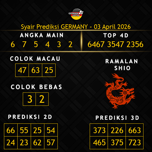 Prediksi Germany Hari Ini 3-april-2026
