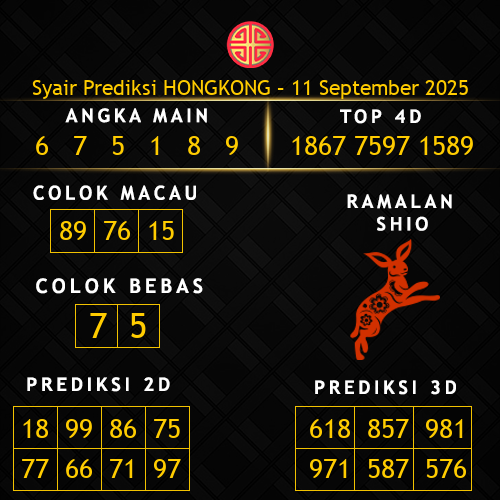 Prediksi Hongkong Hari Ini 11-september-2025