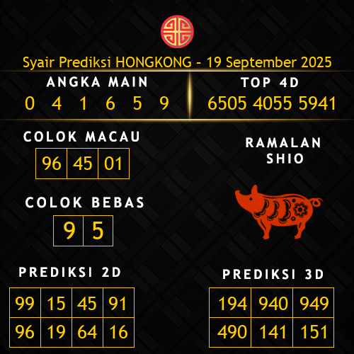 Prediksi Hongkong Hari Ini 19-september-2025