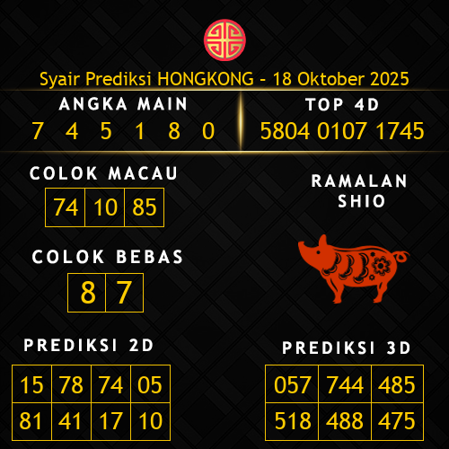 Prediksi Hongkong Hari Ini 18-oktober-2025