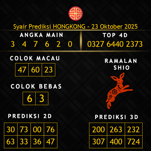 Prediksi Hongkong Hari Ini 23-oktober-2025