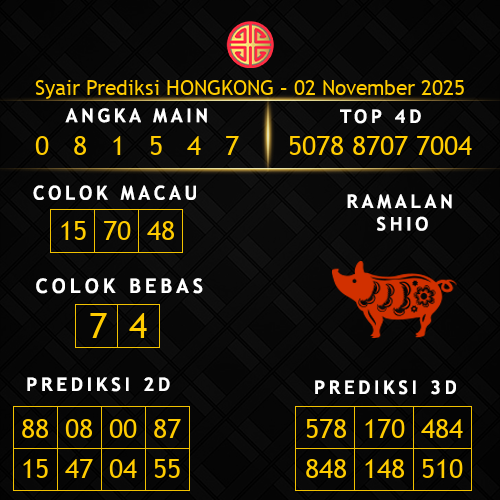 Prediksi Hongkong Hari Ini 2-november-2025