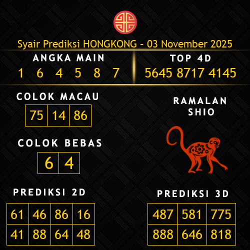 Prediksi Hongkong Hari Ini 3-november-2025