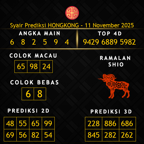 Prediksi Hongkong Hari Ini 11-november-2025