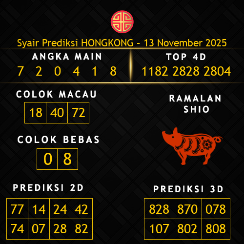 Prediksi Hongkong Hari Ini 13-november-2025