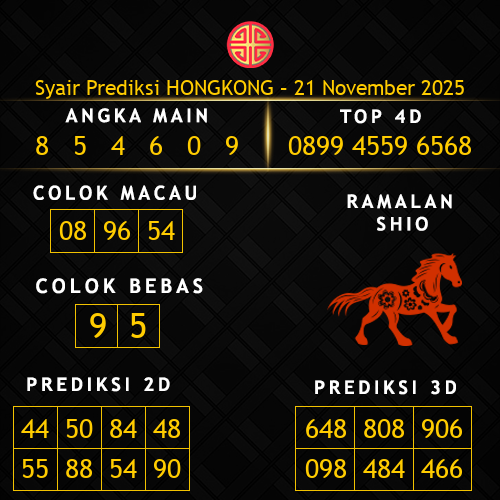 Prediksi Hongkong Hari Ini 21-november-2025