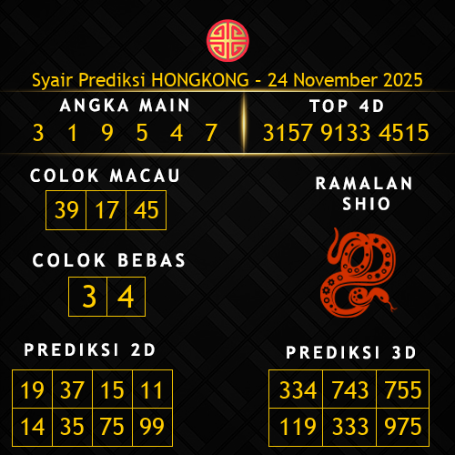 Prediksi Hongkong Hari Ini 24-november-2025