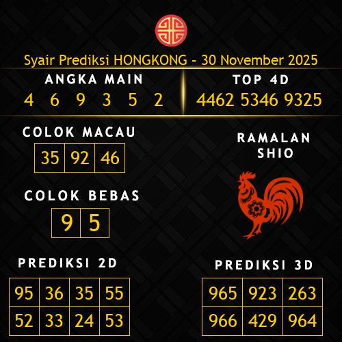 Prediksi Hongkong Hari Ini 30-november-2025