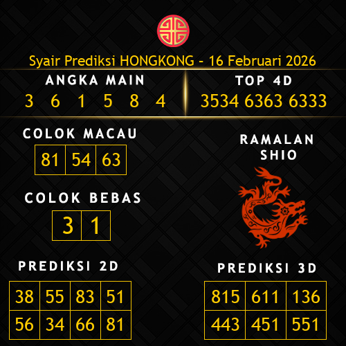 Prediksi Hongkong Hari Ini 16-februari-2026