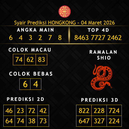Prediksi Hongkong Hari Ini 4-maret-2026
