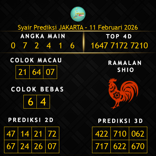 Prediksi Jakarta Hari Ini 11-februari-2026