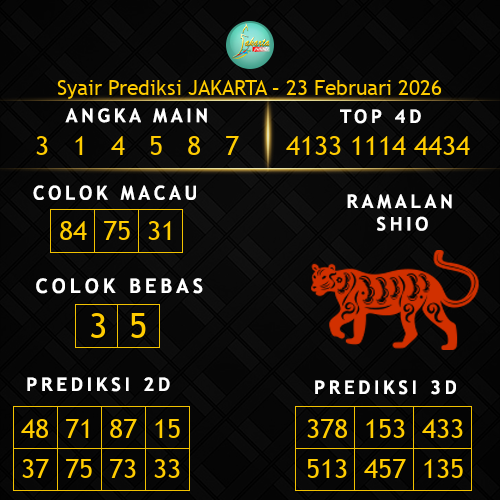 Prediksi Jakarta Hari Ini 23-februari-2026