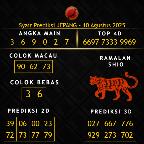 Prediksi Jepang Hari Ini 10-agustus-2025