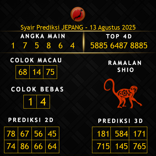 Prediksi Jepang Hari Ini 13-agustus-2025