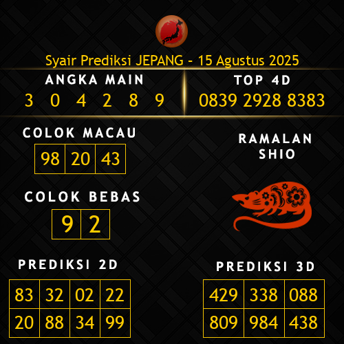 Prediksi Jepang Hari Ini 15-agustus-2025