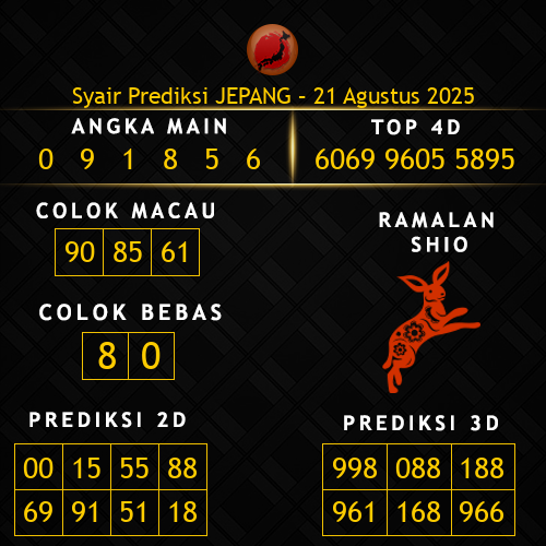 Prediksi Jepang Hari Ini 21-agustus-2025