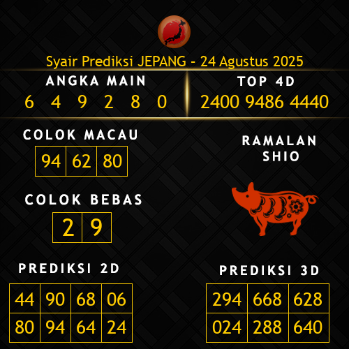 Prediksi Jepang Hari Ini 24-agustus-2025