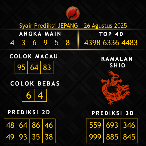 Prediksi Jepang Hari Ini 26-agustus-2025