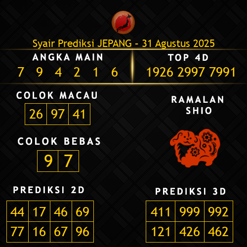 Prediksi Jepang Hari Ini 31-agustus-2025