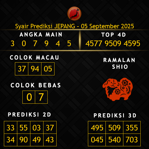 Prediksi Jepang Hari Ini 5-september-2025