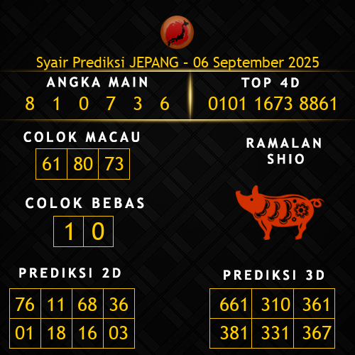 Prediksi Jepang Hari Ini 6-september-2025