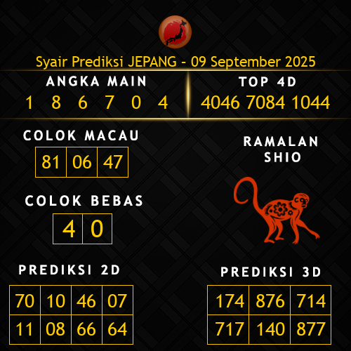 Prediksi Jepang Hari Ini 9-september-2025