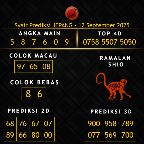 Prediksi Jepang Hari Ini 12-september-2025