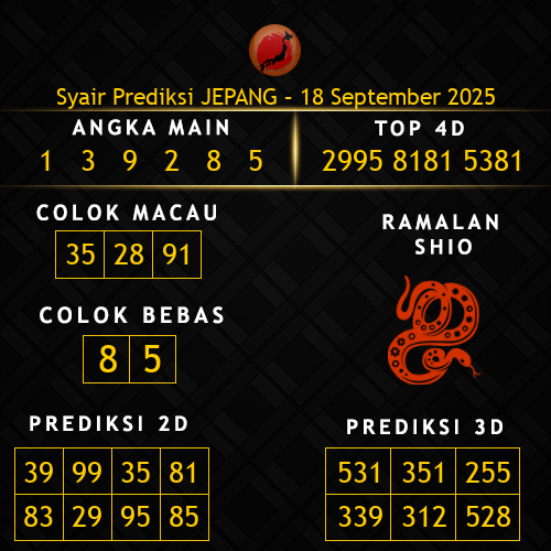 Prediksi Jepang Hari Ini 18-september-2025