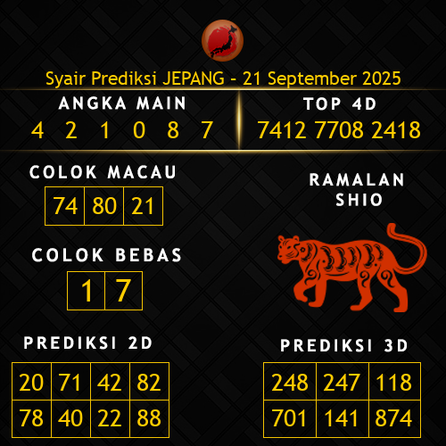 Prediksi Jepang Hari Ini 21-september-2025