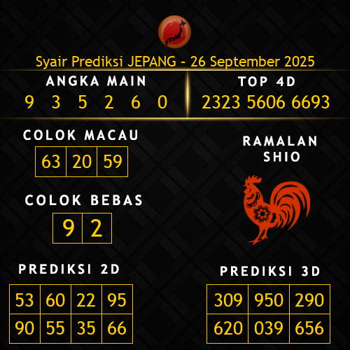 Prediksi Jepang Hari Ini 26-september-2025