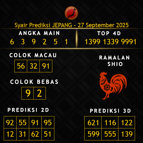 Prediksi Jepang Hari Ini 27-september-2025