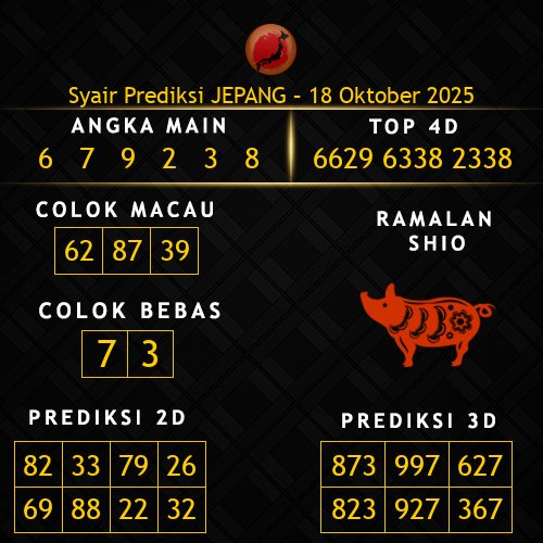 Prediksi Jepang Hari Ini 18-oktober-2025