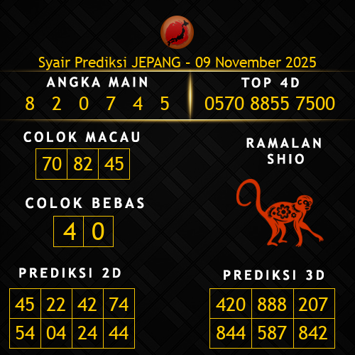 Prediksi Jepang Hari Ini 9-november-2025