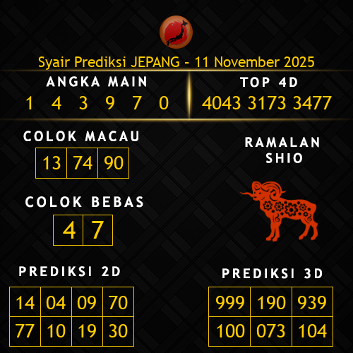 Prediksi Jepang Hari Ini 11-november-2025