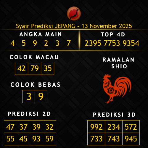 Prediksi Jepang Hari Ini 13-november-2025