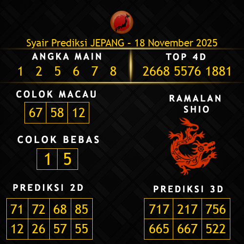 Prediksi Jepang Hari Ini 18-november-2025