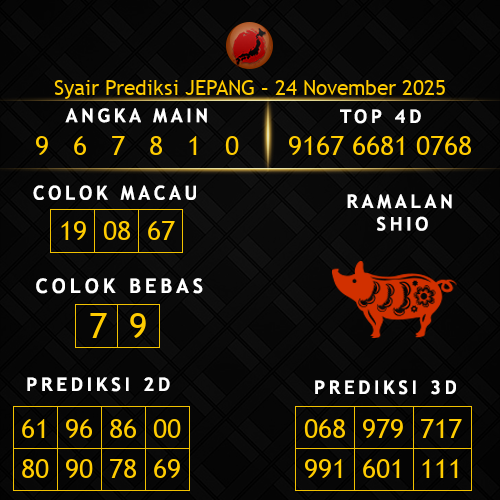 Prediksi Jepang Hari Ini 24-november-2025