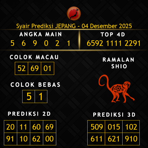 Prediksi Jepang Hari Ini 4-desember-2025