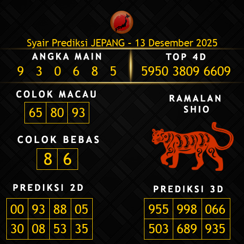 Prediksi Jepang Hari Ini 13-desember-2025