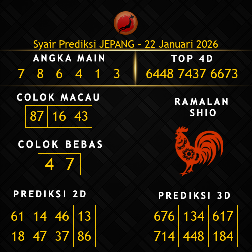 Prediksi Jepang Hari Ini 22-januari-2026
