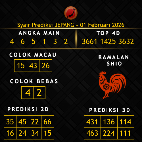 Prediksi Jepang Hari Ini 1-februari-2026