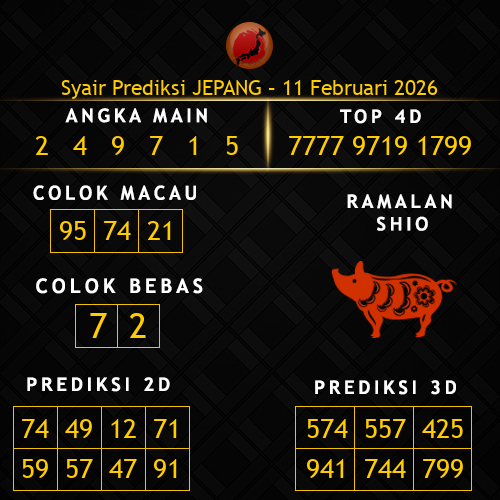 Prediksi Jepang Hari Ini 11-februari-2026