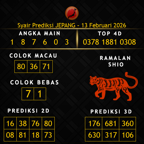 Prediksi Jepang Hari Ini 13-februari-2026