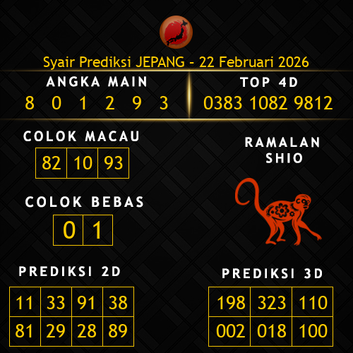 Prediksi Jepang Hari Ini 22-februari-2026