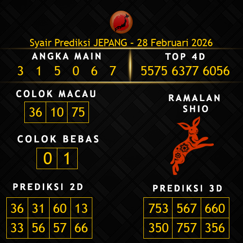 Prediksi Jepang Hari Ini 28-februari-2026