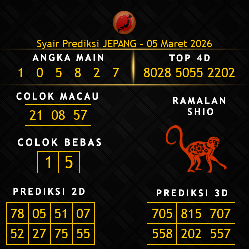 Prediksi Jepang Hari Ini 5-maret-2026