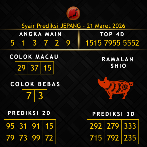 Prediksi Jepang Hari Ini 21-maret-2026